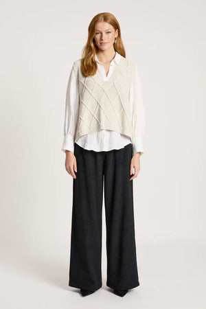 Eb & Ive Liora Knit Vest Bisque