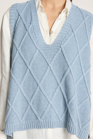 Eb & Ive Liora Knit Vest Lake