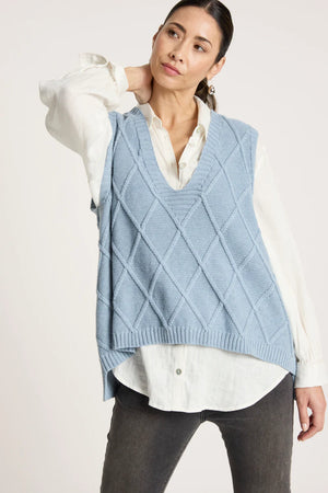 Eb & Ive Liora Knit Vest Lake