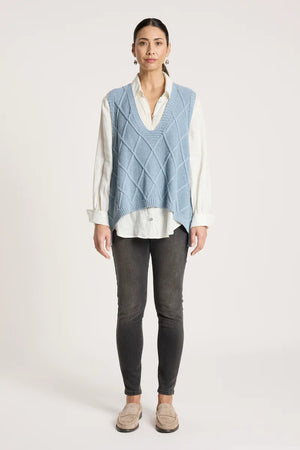 Eb & Ive Liora Knit Vest Lake