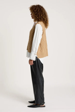 Eb & Ive Liora Knit Vest Mocha