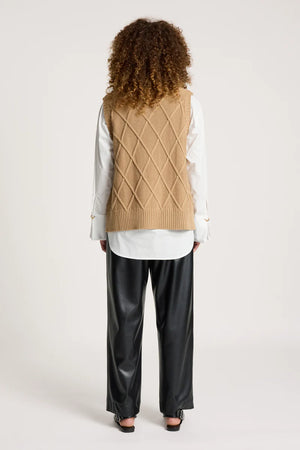 Eb & Ive Liora Knit Vest Mocha