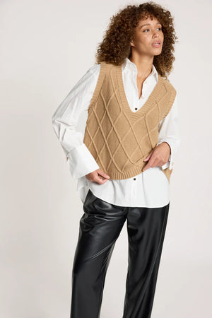 Eb & Ive Liora Knit Vest Mocha