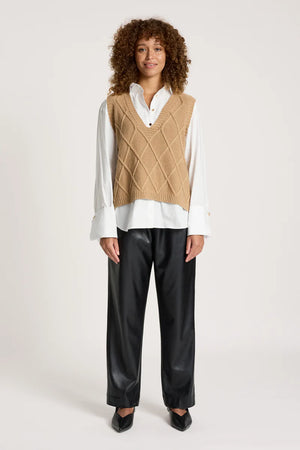 Eb & Ive Liora Knit Vest Mocha