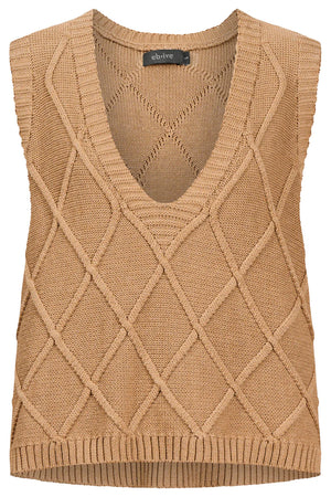 Eb & Ive Liora Knit Vest Mocha