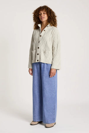 Eb & Ive Liora Crop Cardigan Bisque