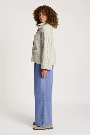 Eb & Ive Liora Crop Cardigan Bisque