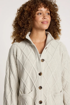 Eb & Ive Liora Crop Cardigan Bisque