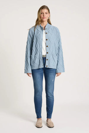 Eb & Ive Liora Crop Cardigan Lake