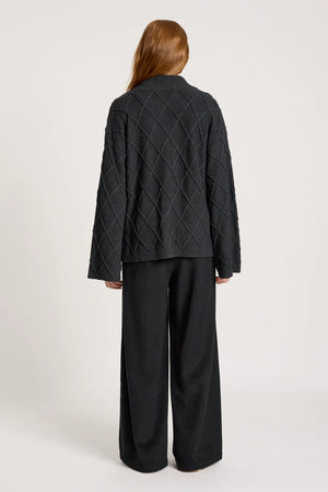 Eb & Ive Liora Crop Cardigan Char