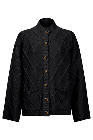 Eb & Ive Liora Crop Cardigan Char