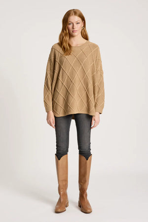 Eb & Ive Liora Relaxed Jumper Mocha