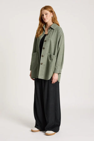 Eb & Ive Bodhi Denim Jacket Olive