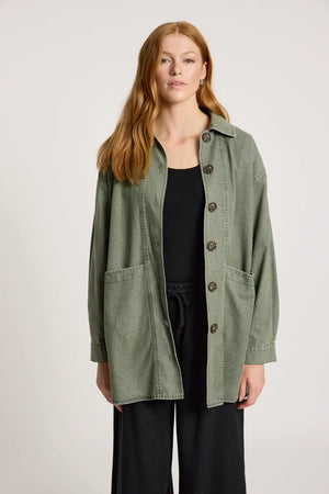 Eb & Ive Bodhi Denim Jacket Olive