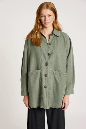 Eb & Ive Bodhi Denim Jacket Olive