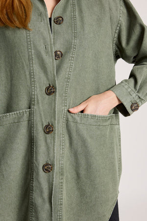 Eb & Ive Bodhi Denim Jacket Olive