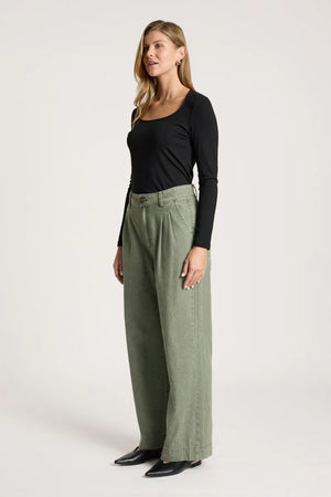 Eb & Ive Bodhi Denim Pant Olive