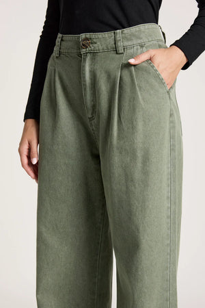 Eb & Ive Bodhi Denim Pant Olive