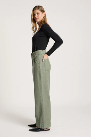 Eb & Ive Bodhi Denim Pant Olive