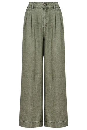 Eb & Ive Bodhi Denim Pant Olive