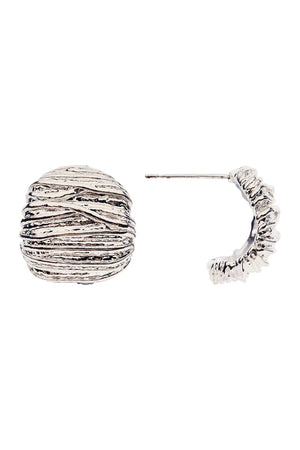 Eb & Ive Roma Dome Earring Silver Dome