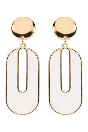 Eb & Ive Amira Oval Earring White