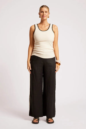 Eb & Ive Maris Stitched Tank Tusk / Black