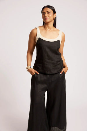 Eb & Ive Maris Splice Tank Black / Tusk