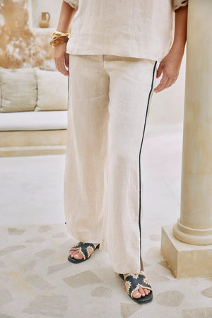 Eb & Ive Maris Splice Pant Tusk / Black