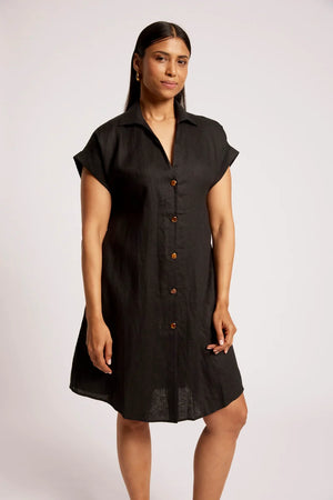 Eb & Ive Maris Shirt Dress Black