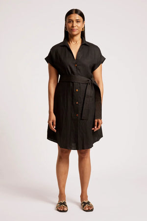 Eb & Ive Maris Shirt Dress Black