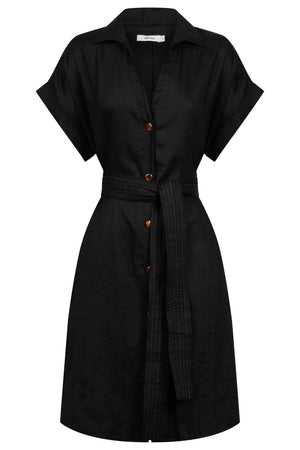 Eb & Ive Maris Shirt Dress Black
