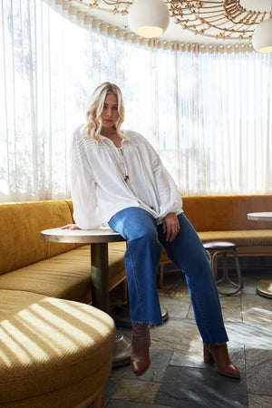 Isle Of Mine Panorama Tuck Blouse Dove