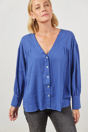 Isle Of Mine Panorama Blouse Azure