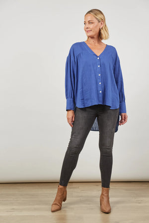 Isle Of Mine Panorama Blouse Azure
