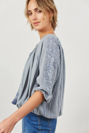 Isle Of Mine Entice Blouse Glacier