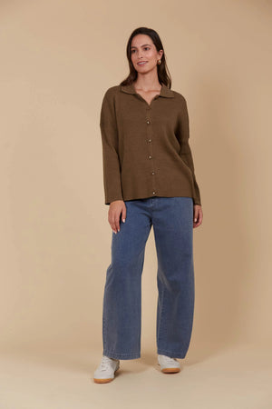 Isle Of Mine Tala Knit Shirt Toffee