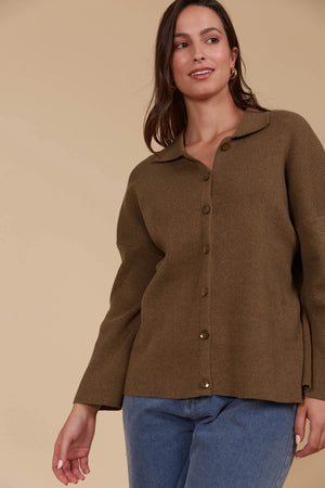 Isle Of Mine Tala Knit Shirt Toffee