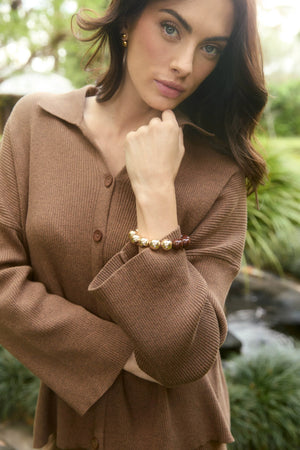 Isle Of Mine Tala Knit Shirt Toffee