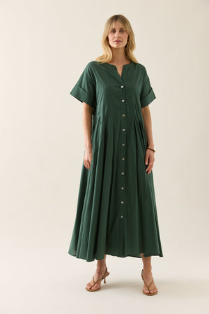 Isle of Mine Aurora Pleat Maxi Myrtle