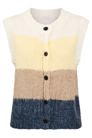 Isle Of Mine Pallas Stripe Knit Vest Butter