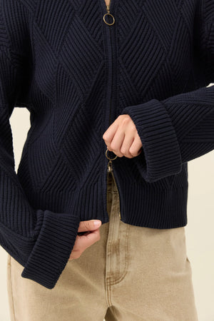 Isle Of Mine Sadie Zip Jumper Navy