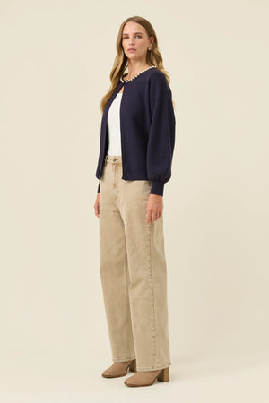 Isle Of Mine Nell Pearl Cardigan Navy