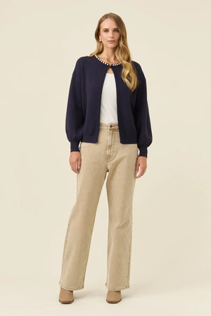 Isle Of Mine Nell Pearl Cardigan Navy