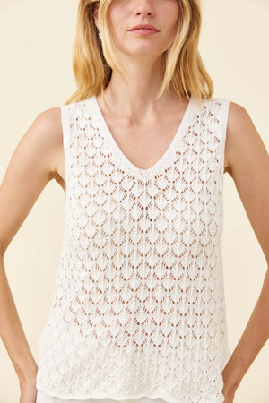 Isle Of Mine Mia Knit Top White