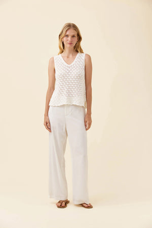 Isle Of Mine Mia Knit Top White