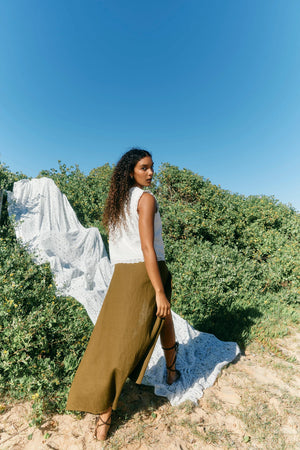 Isle Of Mine Anita Wrap Skirt Olive