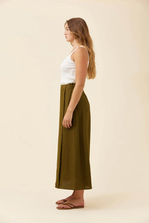 Isle Of Mine Anita Wrap Skirt Olive