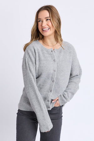 Foxwood Murphy Knit Cardi Grey Marle