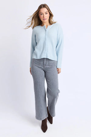 Foxwood Murphy Knit Cardi Ice Blue